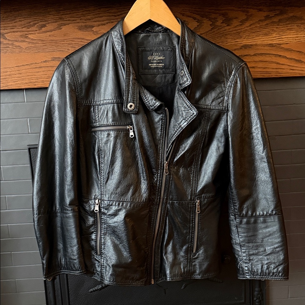 Zara Leather Moto Jacket